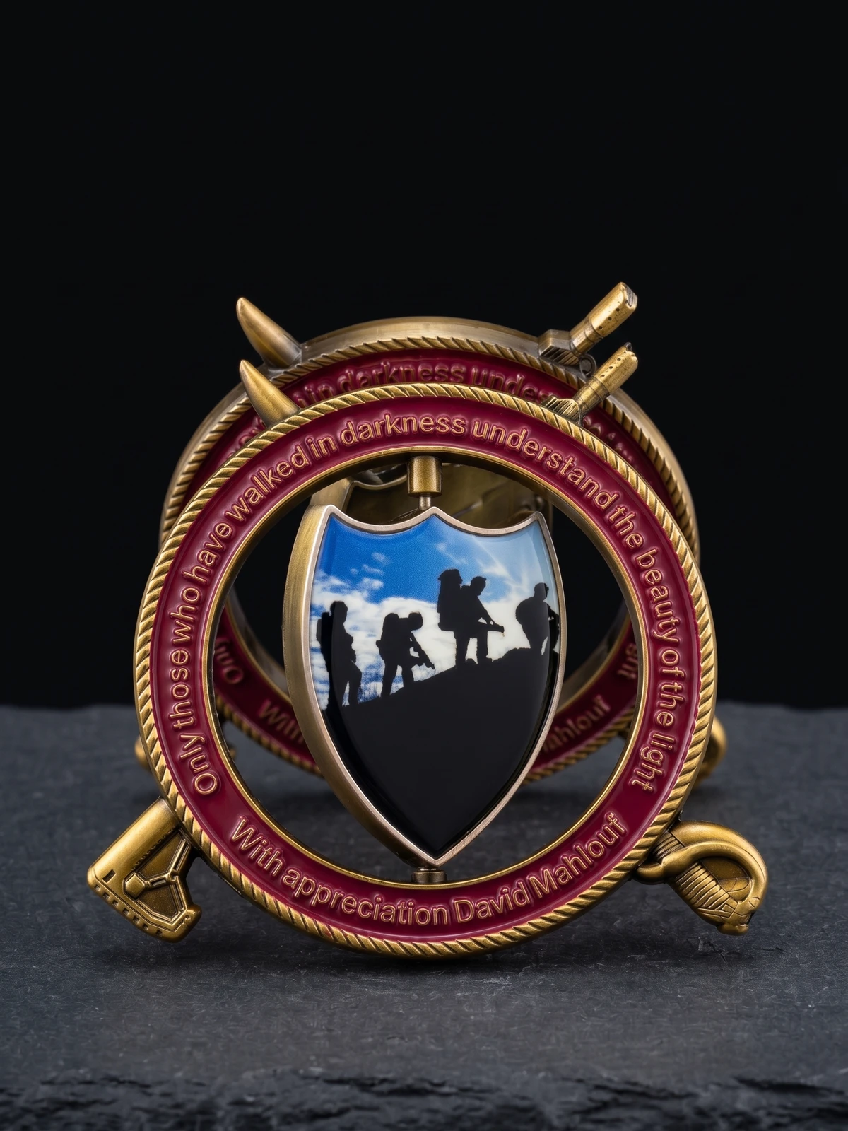 Paratroopers Reconnaissance Unit Personalized Spinning Medallion